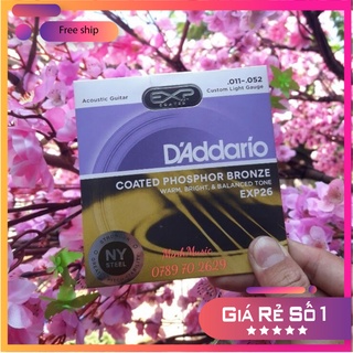 Bộ 6 dây đàn guitar Daddario EXP 26 MMS hình thật