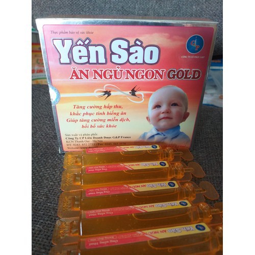 Yến Sào Ăn Ngủ Ngon Gold Gp ( hộp 20 Ống X 10Ml ) | Thế Giới Skin Care
