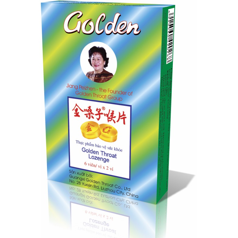 Golden Throat Lozenge Viên ngậm ho nhập khẩu thảo dược giảm đau- rát họng- cải thiện triệu chứng