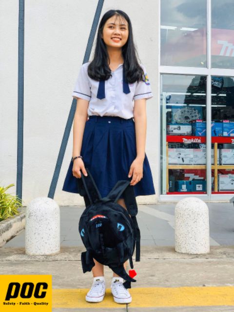 Balo rồng màu đen,balo rồng vải nhung cao cấp đi học,đi phượt