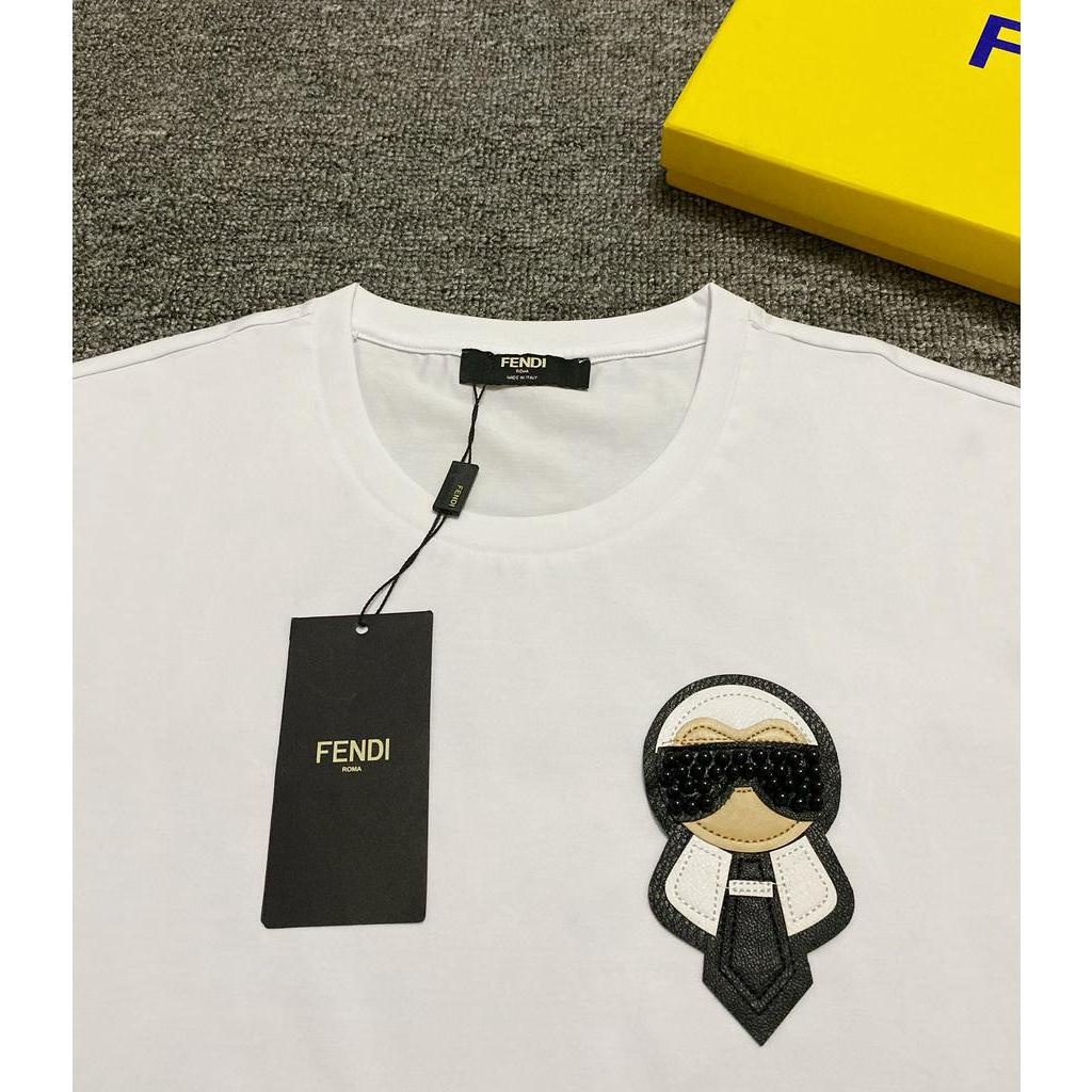 Áo thun cổ tròn tay ngắn họa tiết quái vật nhỏ đeo kính không phai màu thời trang mùa hè 2021 màu trắng đen cho nam