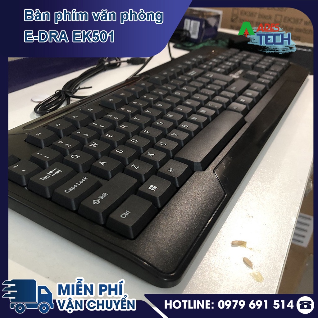 Bàn Phím Văn Phòng Edra EK501 - Bàn phím chuột E-DRA quốc dân - Gõ Siêu Êm, Kết Nối Dễ Dàng