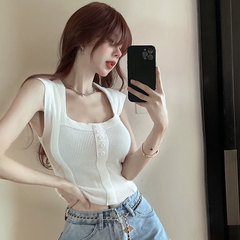 Áo Nữ Ôm Body Cổ Vuông Sexy 3 Màu Smide Clothing