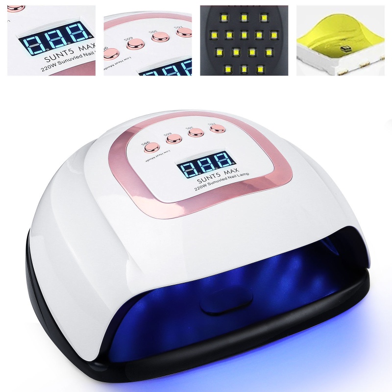 Đèn 220W 4 Chế Độ Hẹn Giờ Chuyên Nghiệp Cho Sơn Móng Tay