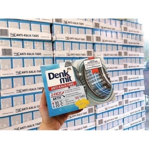 Viên tẩy rửa lồng giặt Denkmit của Đức cho máy giặt cửa ngang cửa đứng giúp vệ sinh máy giặt sạch và bền- MẸ BEAN BON