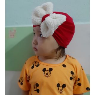Mũ turban nơ lông