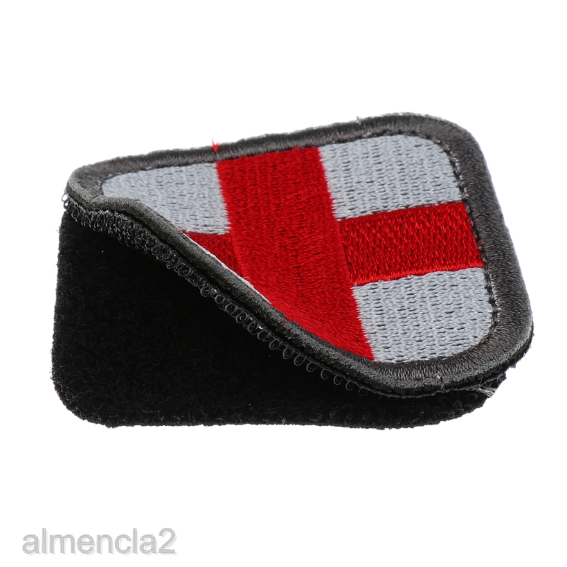 [ALMENCLA2] Embroidered Medic Red Cross Tactical Military Hook & Loop Patch 50 x 50mm