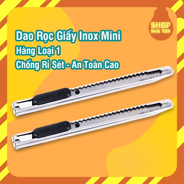 Dao rọc giấy Inox mini nhỏ gọn chống rỉ sét an toàn cao