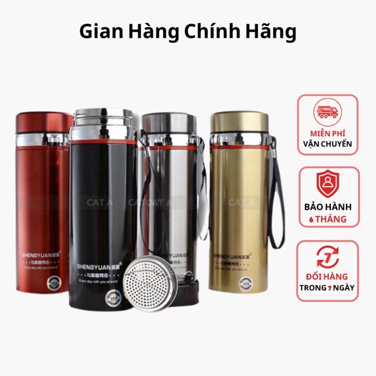 Bình giữ nhiệt 1000ml cao cấp có nắp lọc trà - Bình đựng nước giữ nhiệt lớn tiện lợi lõi inox 304 không gỉ, giữ nước tốt