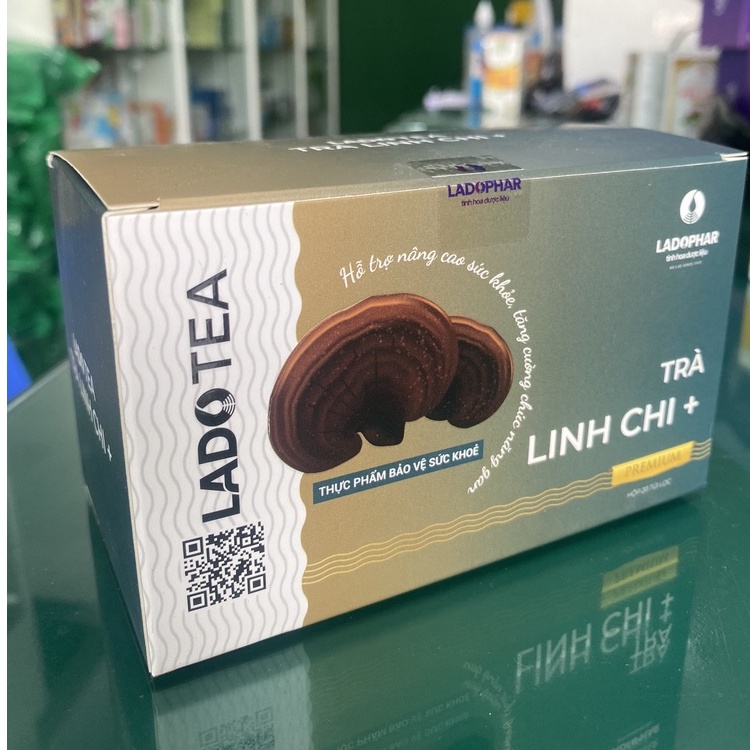 [MẪU MỚI] Trà Linh Chi Lado - Giúp bồi bổ cơ thể - thanh nhiệt mát gan hộp 20 túi lọc