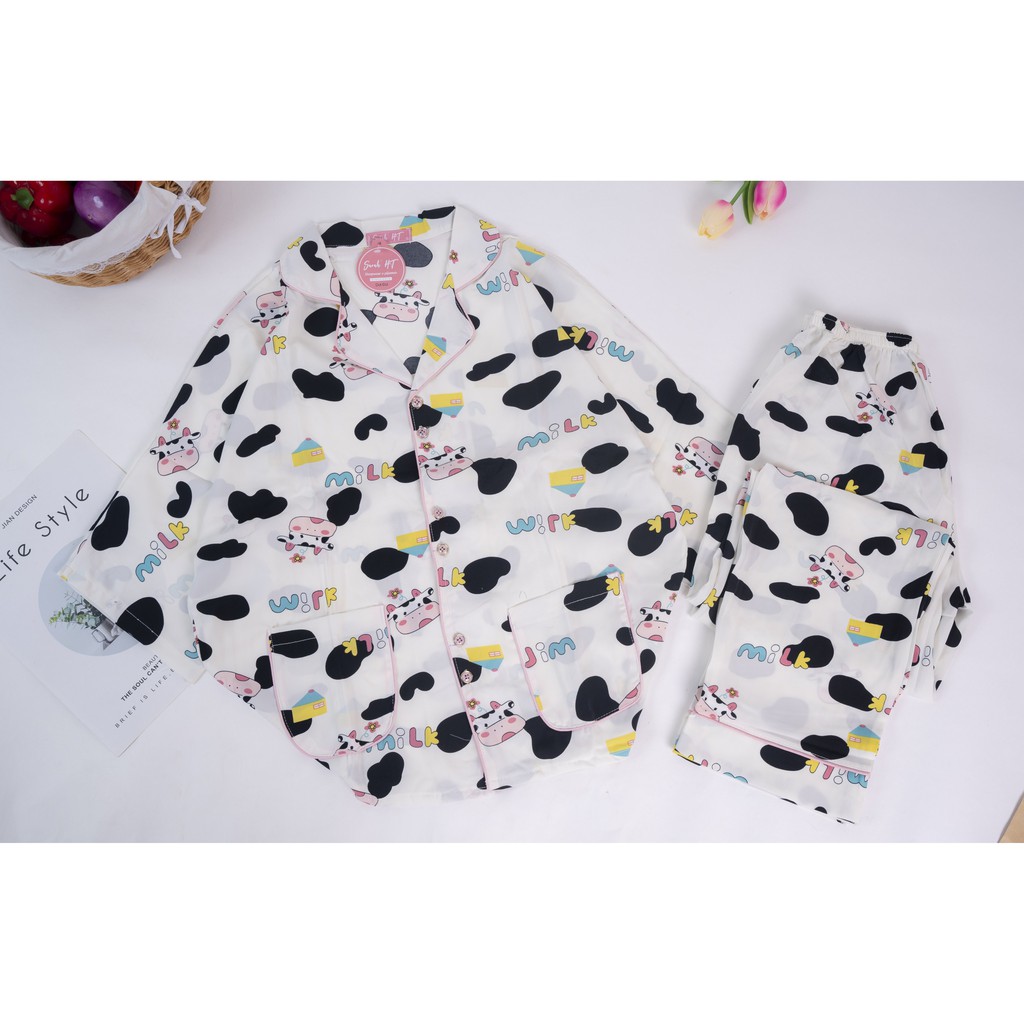 Bộ đồ ngủ lụa mango - Bộ pijama tay dơi cao cấp [ FREE SHIP ] sang chảnh, mát mẻ, mềm mịn.