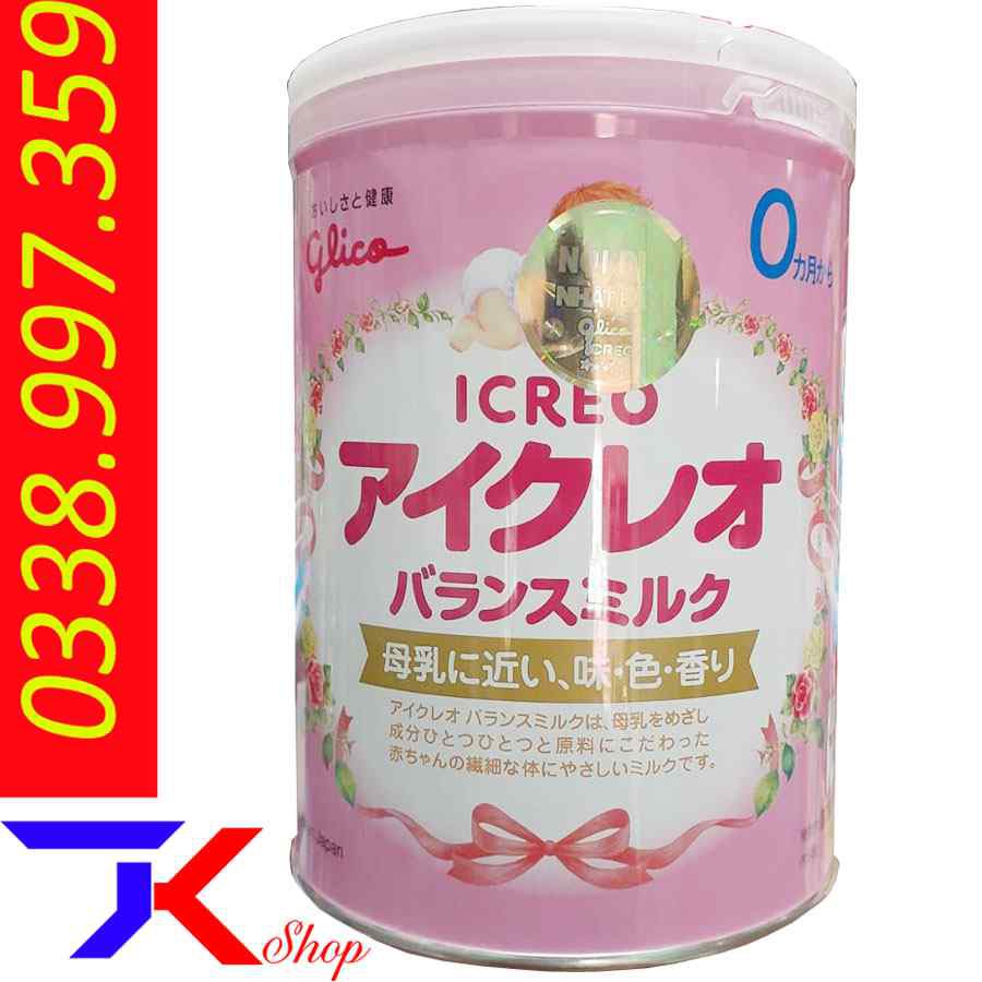 [CHÍNH HÃNG] Sữa Glico Icreo Số 0 Hộp 800g Trẻ 0 - 12 Tháng