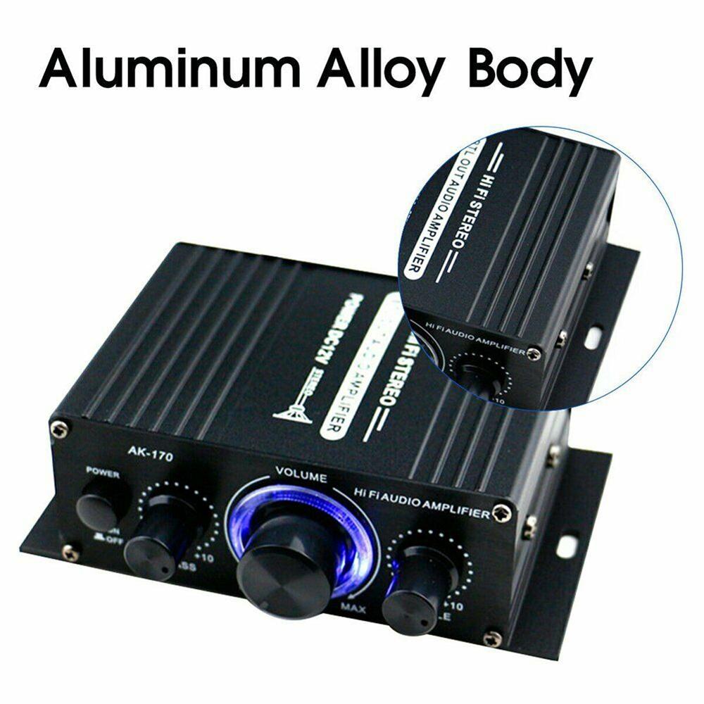 Bộ Khuếch Đại Âm Thanh HiFi Mini 12V 400W Bằng Hợp Kim Nhôm Kèm Điều Khiển