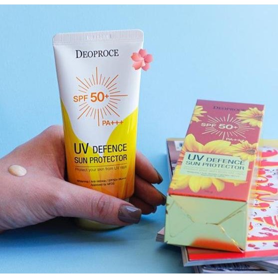 [HÀNG CHÍNH HÃNG] Kem chống nắng tăng cường dưỡng ẩm deoproce uv defence sun cream SPF50+/PA+++ 70g-1906029