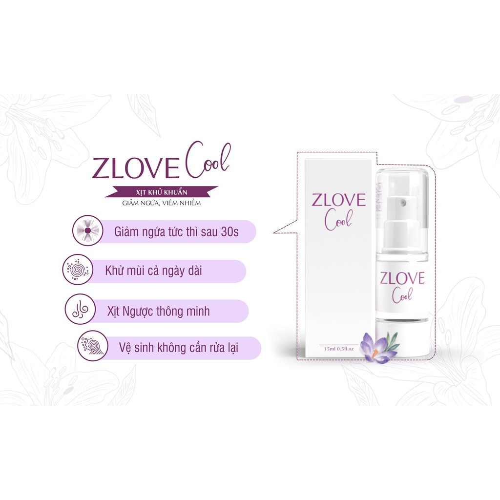 ZLOVE COOL [Chai 15ml] - Xịt phụ khoa kháng khuẩn, khử mùi vùng kín