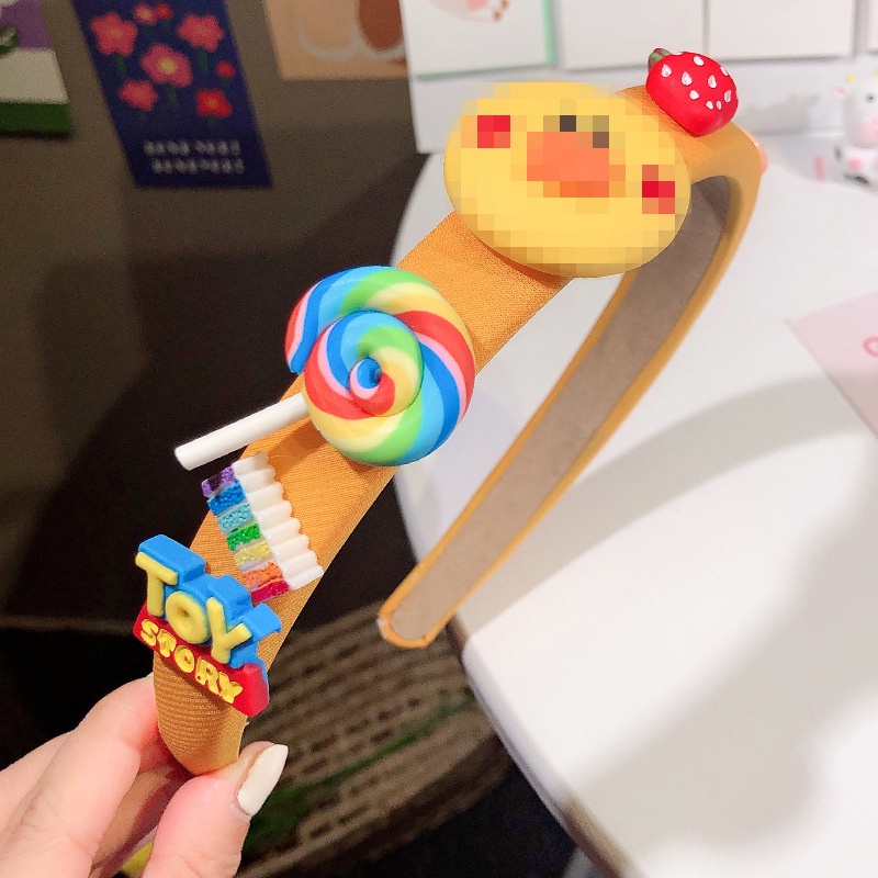 Băng Đô Cài Tóc Bằng Bọt Biển Chống Trượt Màu Kẹo Họa Tiết Hoạt Hình Toy Story Chuột mickey Kiểu Hàn Quốc Cho Nữ