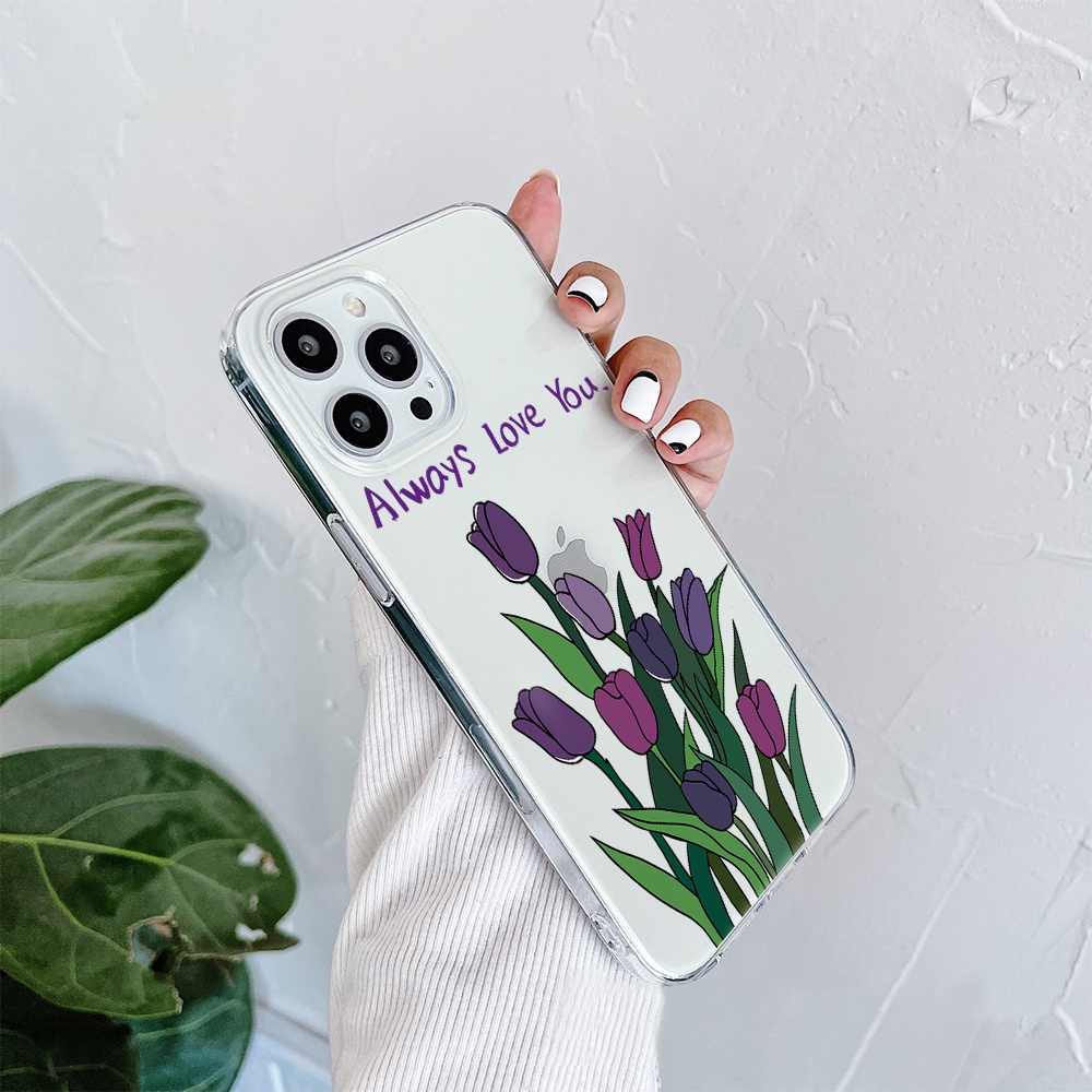 Ốp Điện Thoại Silicon Mềm Trong Suốt Họa Tiết Trái Tim Cho iPhone 11 12 13 Pro max mini XS max x xr 4 5 6 7 8 S PLUS SE 2020