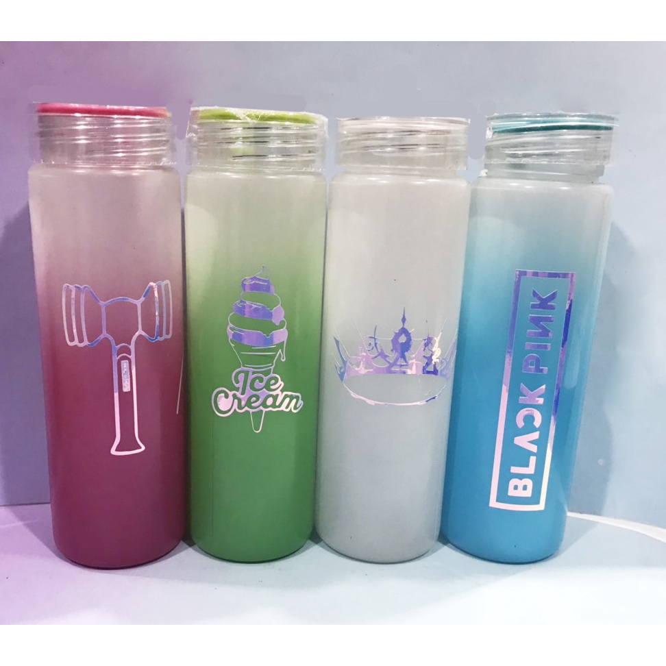 Bình nước màu loang blackpink BNML3 bình nước hologram blink thần tượng 500ml