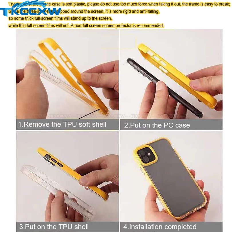 Ốp Điện Thoại Trong Suốt Viền Màu Kẹo Chống Sốc 3 Trong 1 Cho Xiaomi Redmi K40S K50 Pro Redmi Note 11T 11S 11E Pro