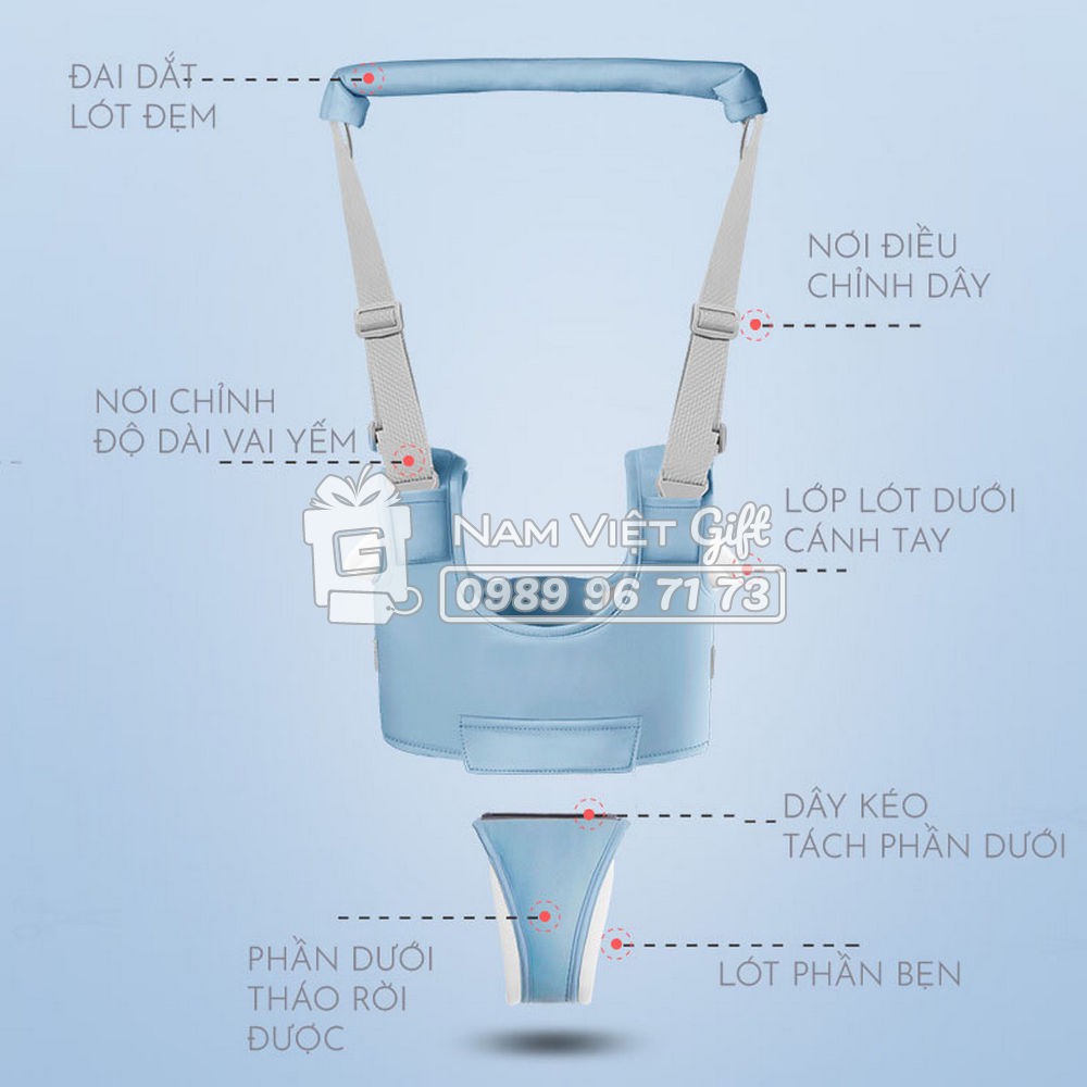 Yếm Tập Đi Cho Bé Dây Dắt Trẻ Em Chống Lạc Dạng Yếm