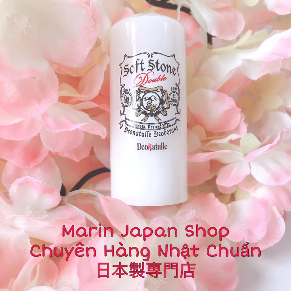 (Mini)Lăn khử mùi Soft Stone Deonatulle khử mùi dưỡng trắng da Nhật Bản lăn đá khoáng