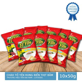Combo 10 gói cháo ăn liền tổ yến rong biển thịt bằm yến đại nam 50g