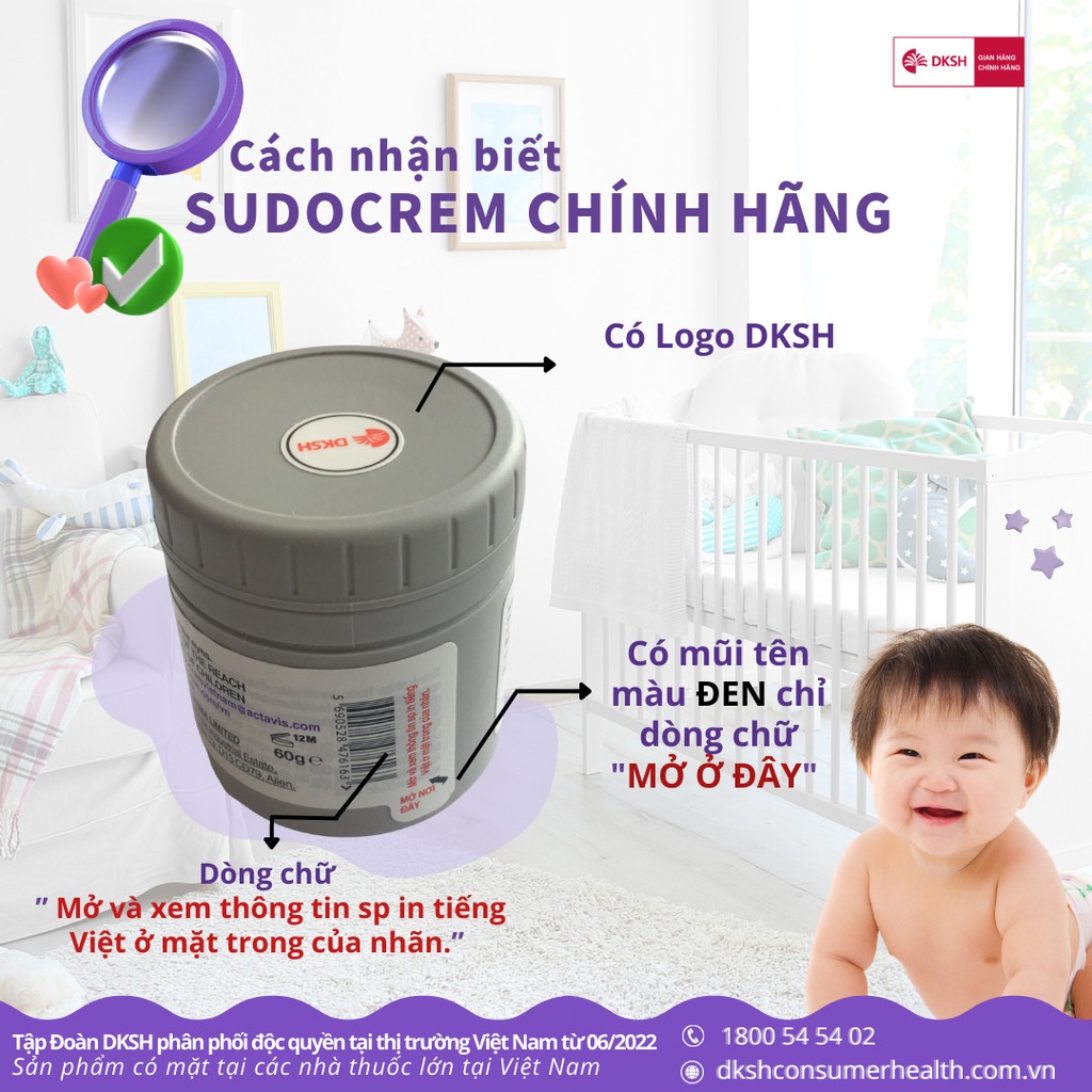 Kem chống hăm tã em bé Sudocrem hộp 60g