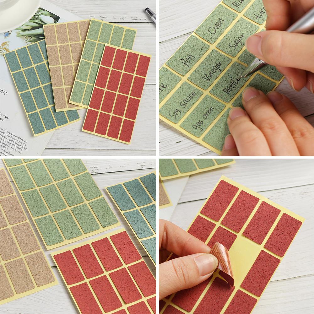 Bộ 64 Nhãn Dán Thủ Công Bằng Gỗ Nhiều Màu Sắc|Nhãn Phân Loại Đồ Dùng Chống Thấm Nước Tiện Dụng