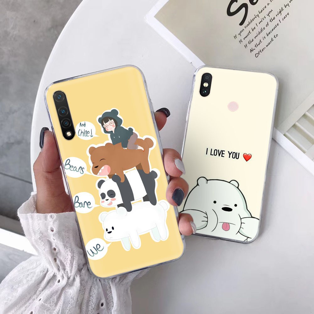 Ốp Điện Thoại Trong Suốt Họa Tiết We Bare Bear Cho Asus Zenfone 4 Selfie 3s Pro 3 Zoom Max Plus Pegasus 4s Tb147