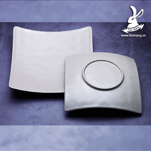 Dĩa Vuông Sâu Lòng Màu Nâu Nhám Nhựa Melamine Đài Loan - Chính Hãng