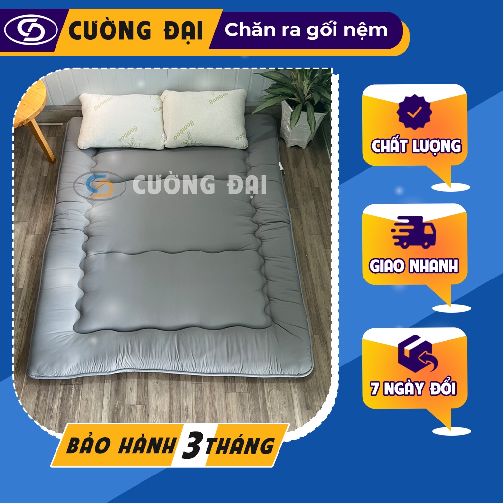 Nệm trải sàn, Đệm ngủ bằng gòn siêu rẻ size 1m 1m2 1m4 1m6 1m8 dài 2m hàng chính hãng
