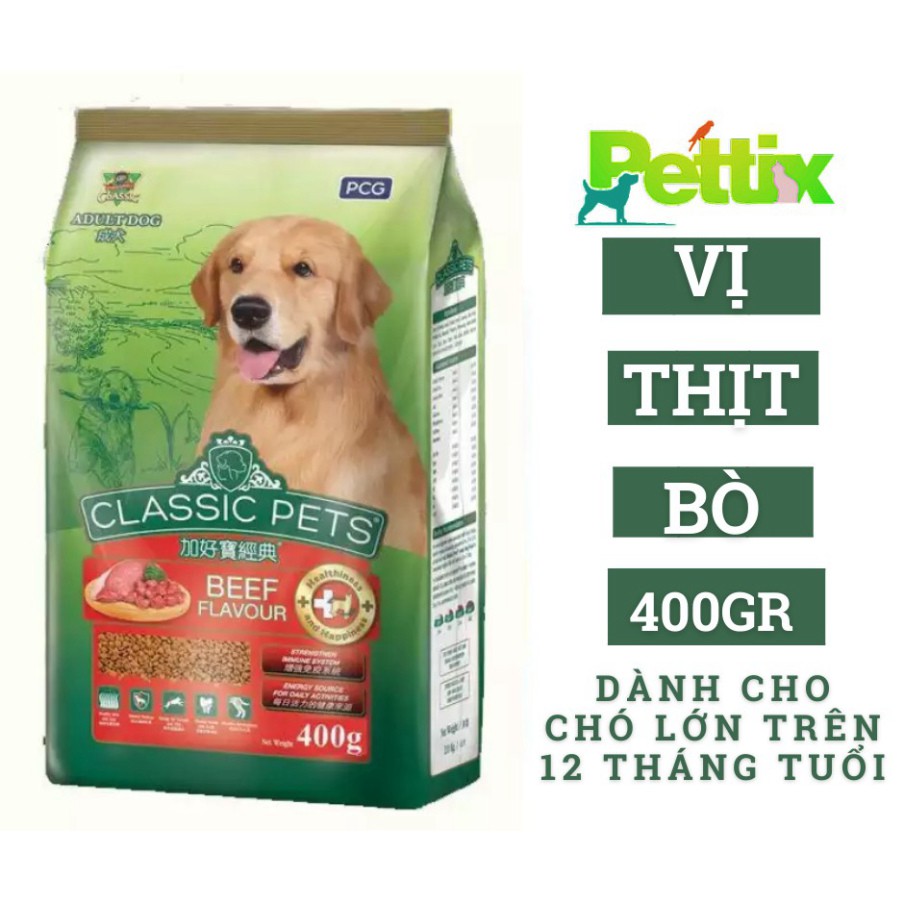 [COMBO] Thức Ăn Cho Chó Mix 5 Vị - 5 Gói Thức Ăn Hạt Cho Chó Lớn 400gr ... Cún ún shop