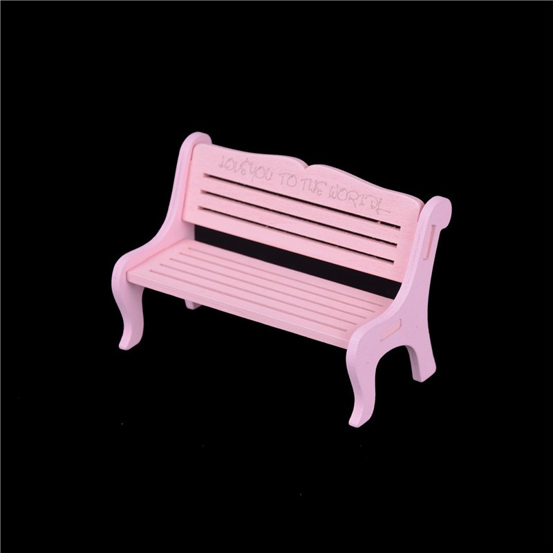 Mô Hình Ghế Gỗ 13 * 8cm Tỉ Lệ 1: 12 Trang Trí Nhà Búp Bê