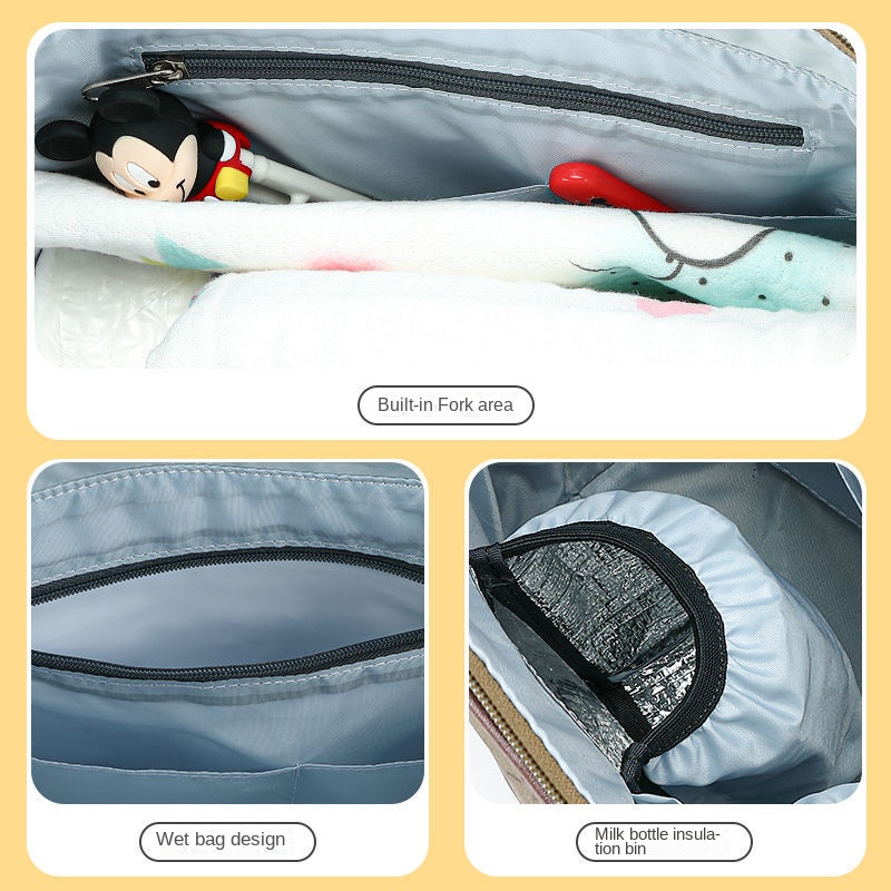 Túi Tote Đeo Vai Cỡ Lớn Trọng Lượng Nhẹ In Hình Disney Thời Trang Mùa Hè Cho Mẹ Bỉm Sữa
