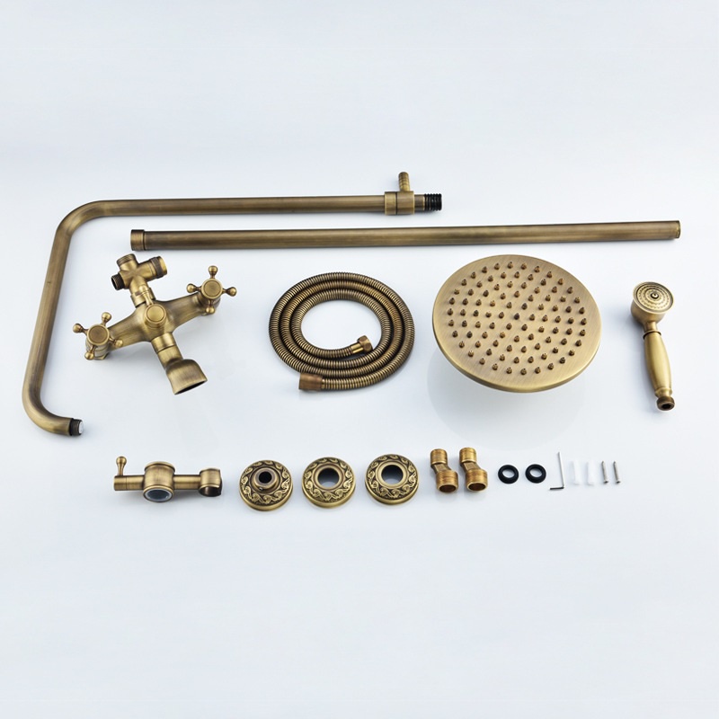 Bộ sen cây tắm đứng nóng lạnh bằng đồng Giả Cổ cao cấp