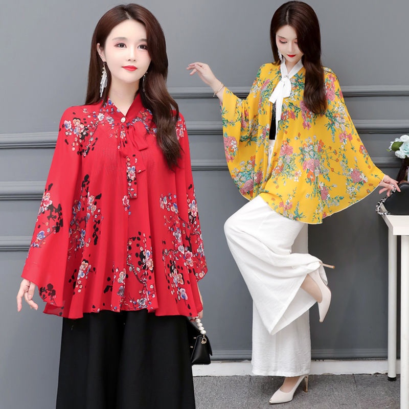 Áo Choàng Cánh Dơi Dáng Rộng Chất Liệu Chiffon Thời Trang Mùa Hè Hàng Mới 2022 Dành Cho Bạn Nữ