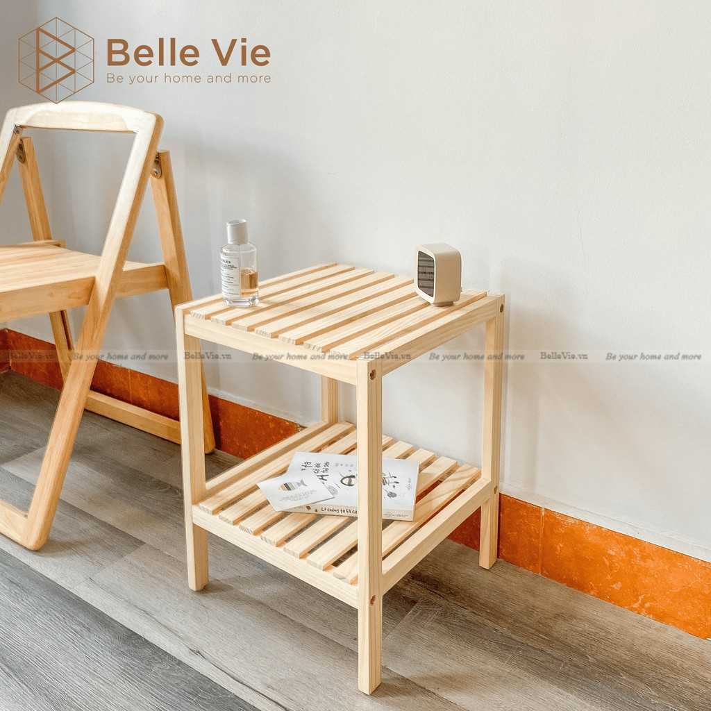 [Mã LIFEXANH03 giảm 10% đơn 500K] Kệ Đầu Giường BELLEVIE Tab Đựng Đồ Đa Năng Decor, Kệ Gỗ Trang Trí Phòng Ngủ Gỗ Thông