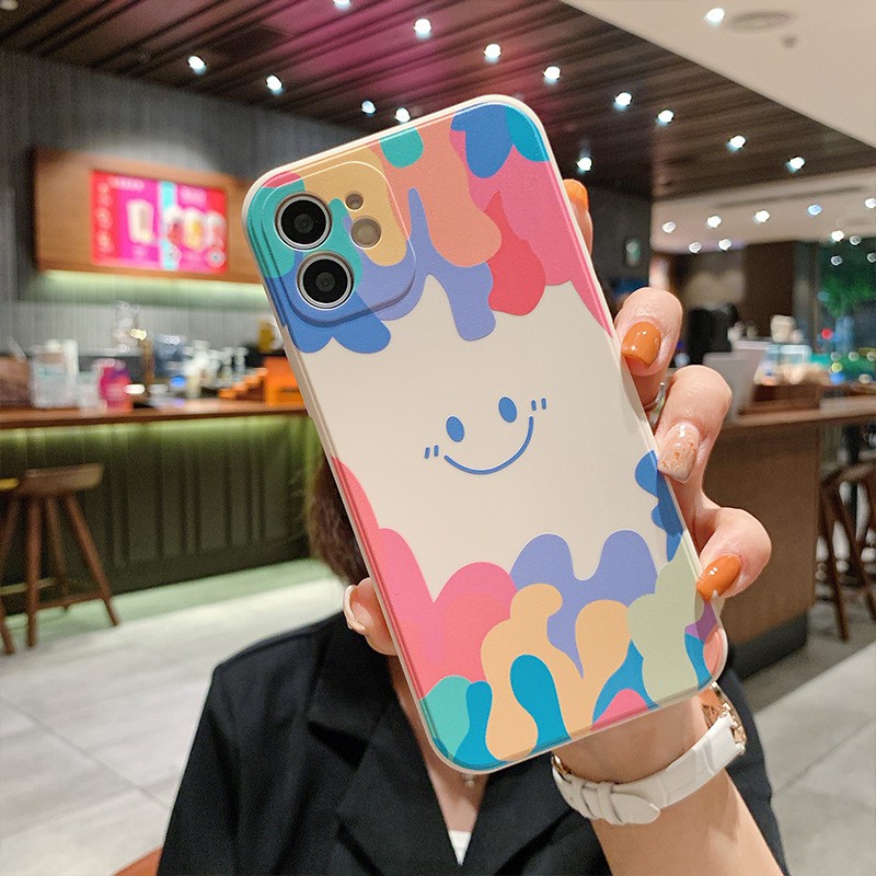 Ốp Lưng Iphone TPU Mềm Loang Màu Cho iPhone 12 Pro Max Đến 7Plus-ZUMI STORE