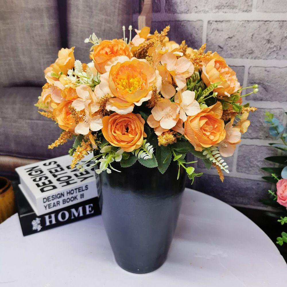 Bó Hoa Mẫu Đơn Giả 5 Bông Trang Trí Nhà Cửa / Tiệc Cưới DIY