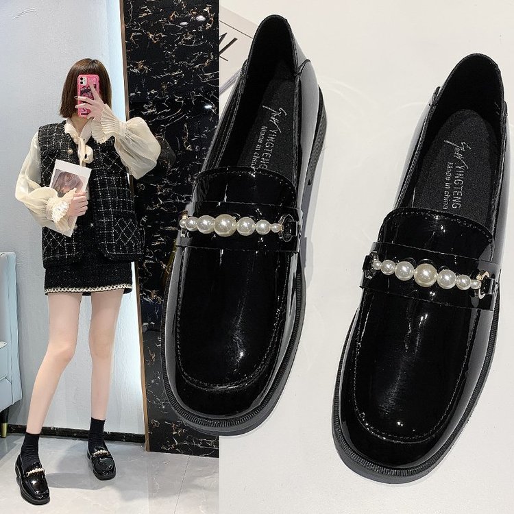Giày Lười Da Đính Ngọc Trai Thời Trang Cho Nữ | BigBuy360 - bigbuy360.vn