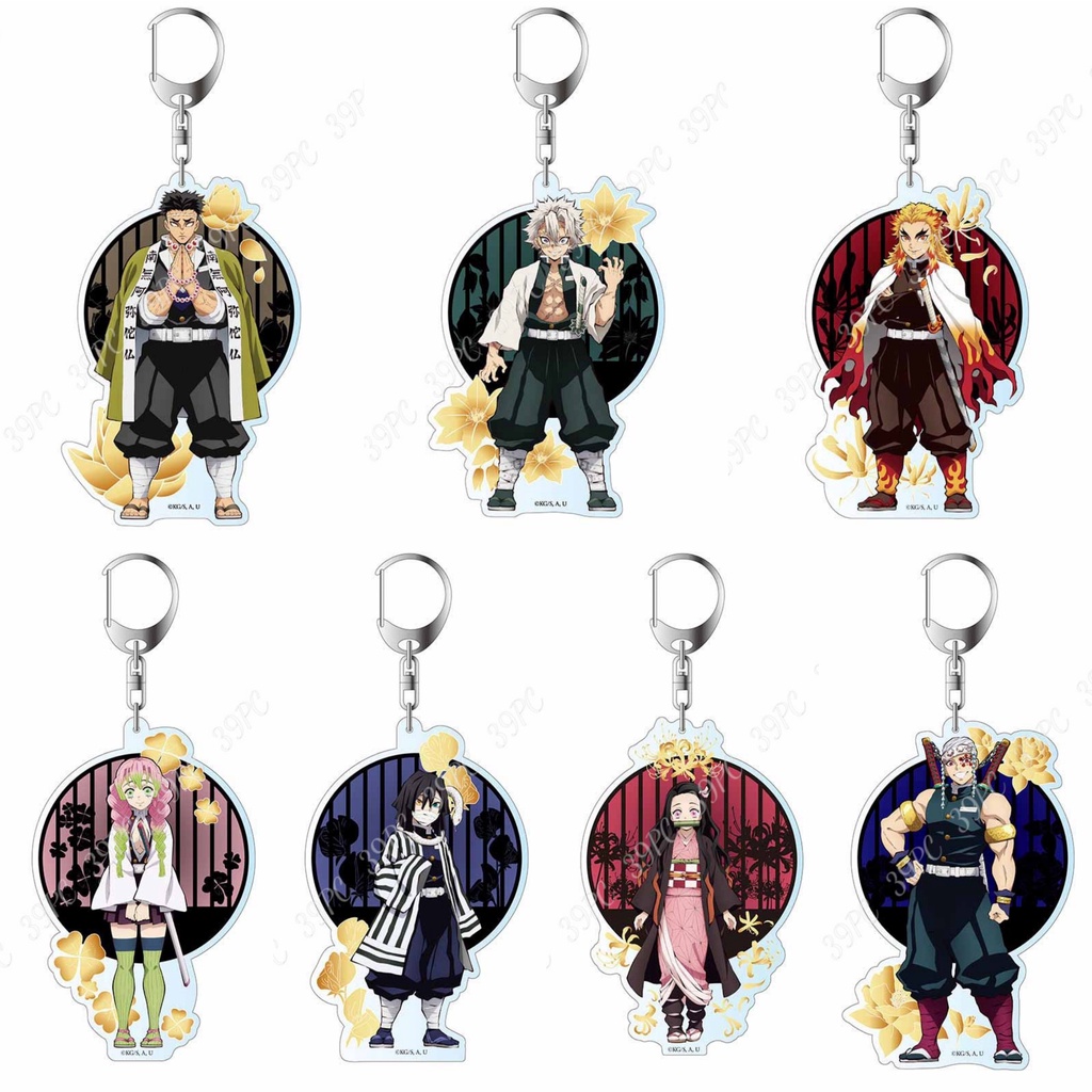  SandPC M c Kh a Keychain Acrylic Kimetsu No Yaiba Thanh G m Di t 
