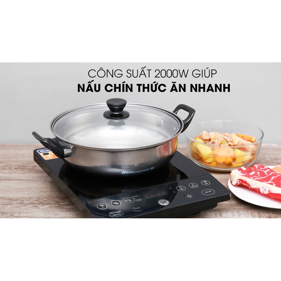 Bếp từ đơn Bluestone ICB-6609, Công suất cao 2000W nấu nhanh, Mặt kính Ceramic cao cấp, 6 chế độ nấu, Bảo hành 2 năm