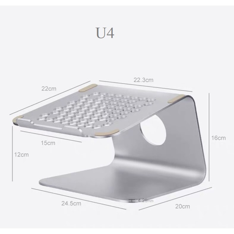 Đế nhôm tản nhiệt Laptop Stand cho notebook Macbook và các hãng khác Cross Line U4