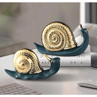 Tượng trang trí decor nhà cửa bằng gốm sứ màu xanh Bắc Âu vẽ vàng cao cấp cao cấp ( chọn nhiều mẫu)