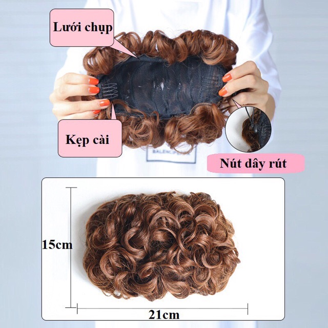 Búi phu nhân❤️freeship 50k❤️ tóc trung niên cho quý cô cao cấp- hình thật