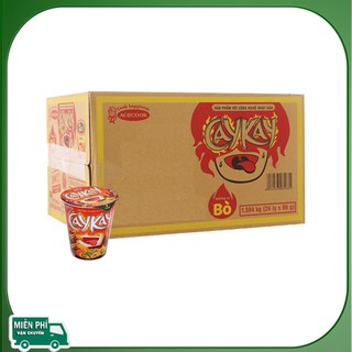 Thùng 24 ly mì cay kay vị bò 66g