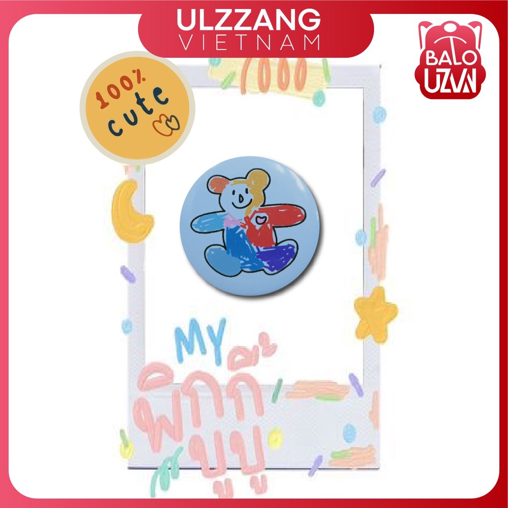 Huy hiệu cài balo, sticker gắn balo ulzzang sinh viên, cặp học sinh, ghim phụ kiện ba lô, túi, mũ, nón, áo dễ thương
