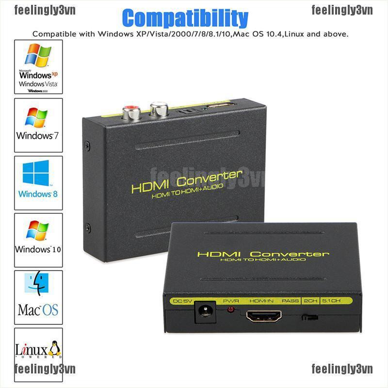 Adapter chuyển đổi tín hiệu âm thanh từ HDMI sang HDMI + SPDIF + RCA T / P TO