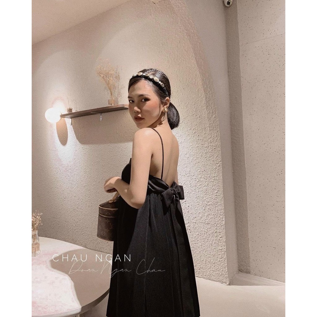 Đầm maxi lụa 2 dây nơ thắt sau siêu dễ thương Na805 | BigBuy360 - bigbuy360.vn