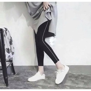 Quần legging thun sọc